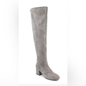 sugar ollie grey micro over knee boot. never worn size 10